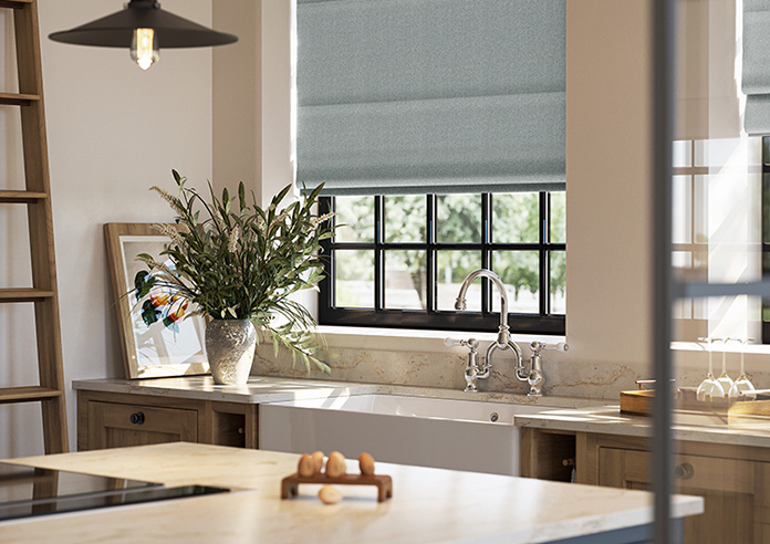 Soft Chevron, Urban Grey - Roman Blind - Image 5
